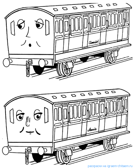 Раскраски Паровозик Томас - распечатать бесплатно
